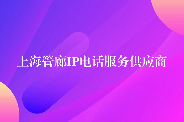  上海管廊IP电话服务供应商