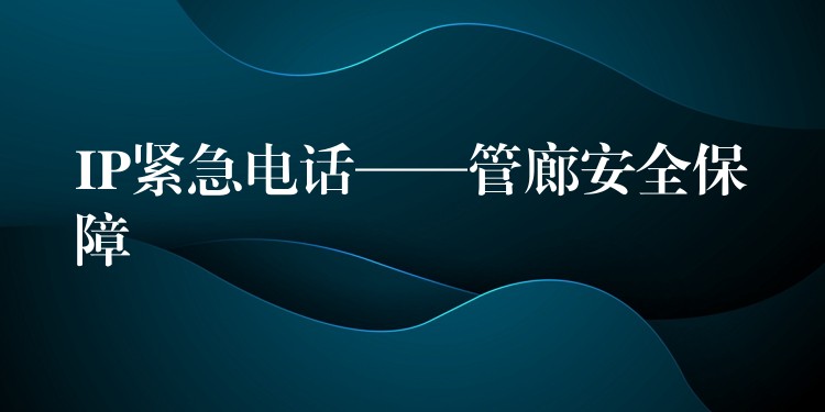 IP紧急电话——管廊安全保障