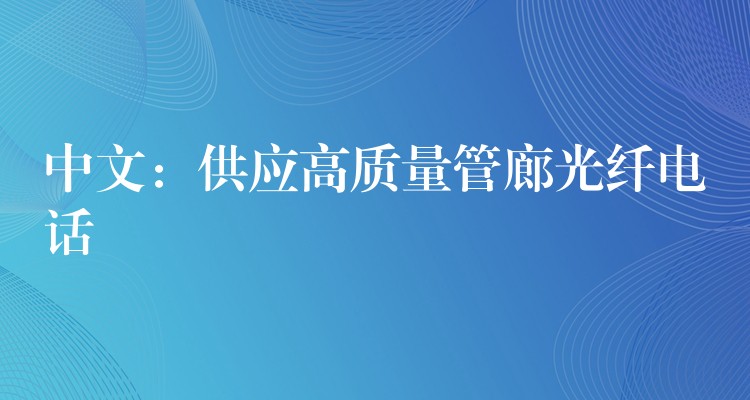 中文：供应高质量管廊光纤电话