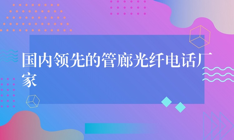 国内领先的管廊光纤电话厂家