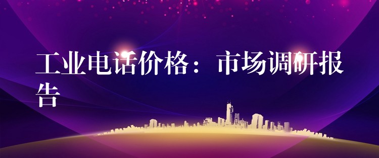 工业电话价格：市场调研报告