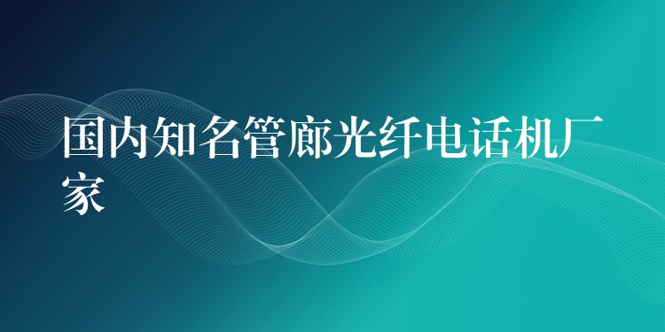 国内知名管廊光纤电话机厂家