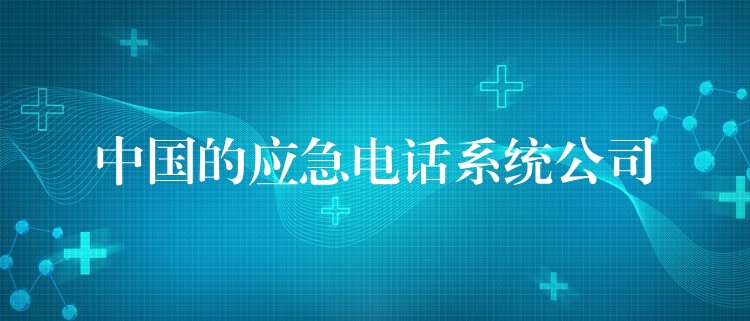 中国的应急电话系统公司