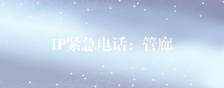 IP紧急电话：管廊